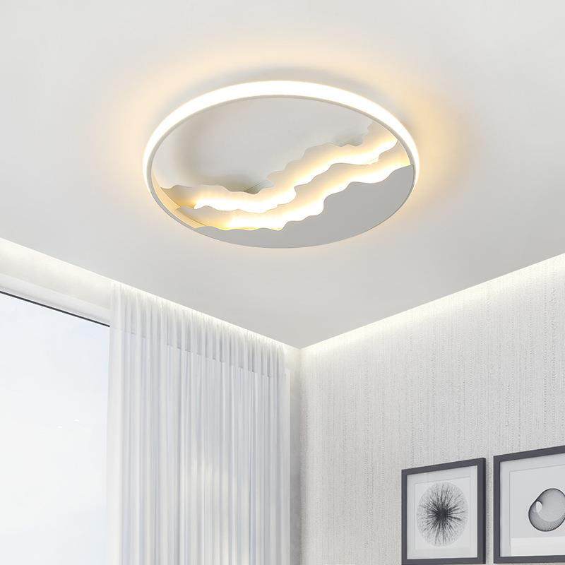 洛奥卧l室灯北欧d简约现代e吸顶灯形 客厅灯创意个DXD20362性圆房