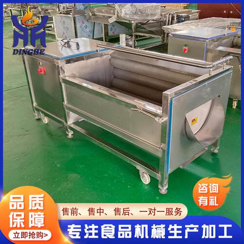 去泥去皮用毛辊式清洗机 胡萝卜 山药不锈钢毛辊清洗机