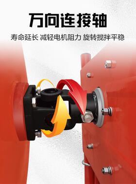 937小型手推凝拌机220v郑州厂轮家双万向搅轴正反转混土280L搅拌