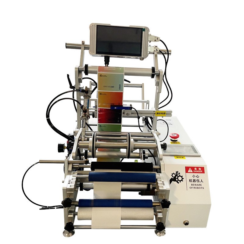 桌面标半自动单型定n位圆瓶贴标机 定标双标圆瓶定位半自动贴制机
