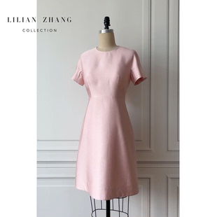 2301059 圆领A摆连衣裙 定制—轻礼服——Lady挚爱 法式