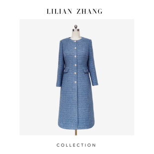 C系列—定制—香氛佳人—法式 2401177 老钱—精致优雅小A摆连衣裙