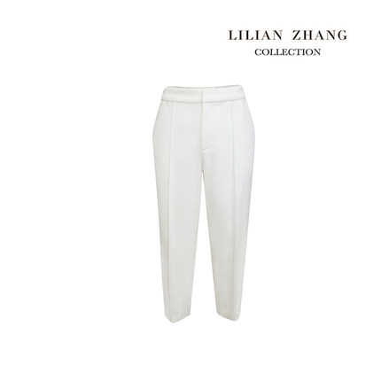 LILIAN ZHANG冬日温暖 中高腰9分小脚裤女修身加绒秋冬 2104039