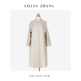 E定制—Vintage Fashion—佳人挚爱—中古A摆浅驼色大衣 2406007
