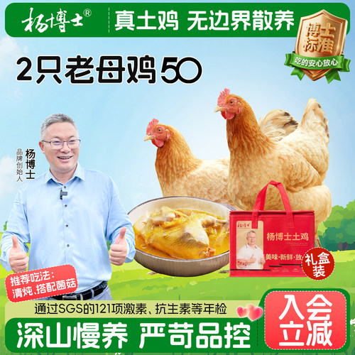 【礼盒装】杨博士土鸡深山农家散养老母鸡营养鸡汤走地鸡笨鸡整只