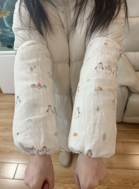 纯棉纱布套袖秋冬季卡通可爱成人防脏防污护袖袖套学生画画加长版