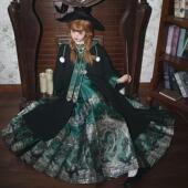 斯莱特林蛇年汉服新年战袍环球弓袋袖 云锦阁 玉京守岁 马面裙