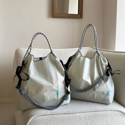 日系简约瓶子刺绣购物袋