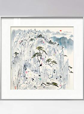 AOCA 版画吴冠中装饰画 现代抽象艺术画办公室国画新中式餐厅挂画