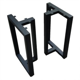 铁艺定制办公会议桌脚大板桌子支架书桌餐桌腿橱柜支撑茶台吧台腿