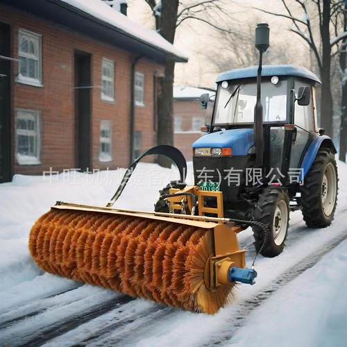座驾式路面清雪车公路道路滚刷扫雪机车载式除雪滚刷