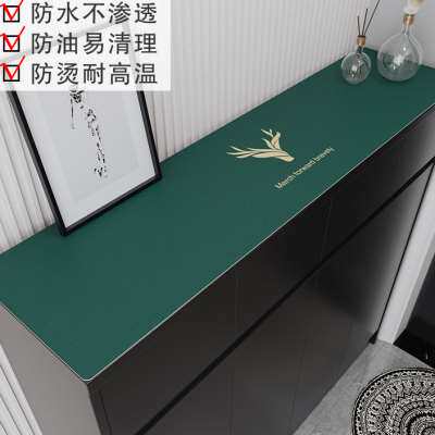 鞋柜桌垫电视柜桌布轻奢茶几盖布PVC防尘罩布玄关防水长方形垫子