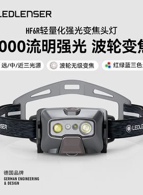 德国莱德雷神HF6R signature强光变焦头灯超亮恒流光长续航四色光
