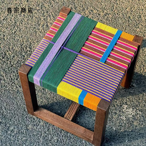 卷宗商店 | Good Monica 手工编织多巴胺座椅客厅家用换鞋凳