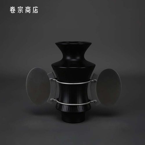 花器双耳环抱花器（敞口）