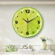 创意静音时尚 饰客厅家用钟表时钟卡通水果青柠教室挂表 简约挂钟装