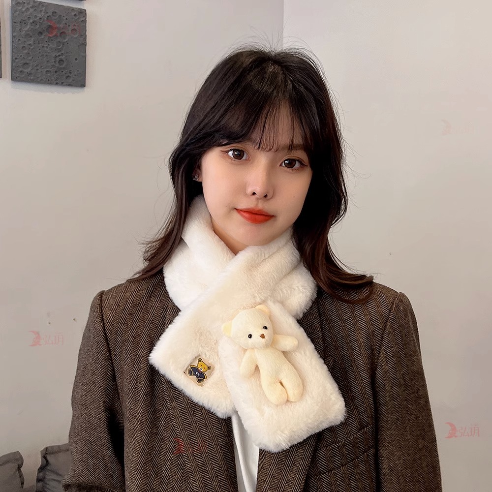 2025新款小熊围巾围脖女生
