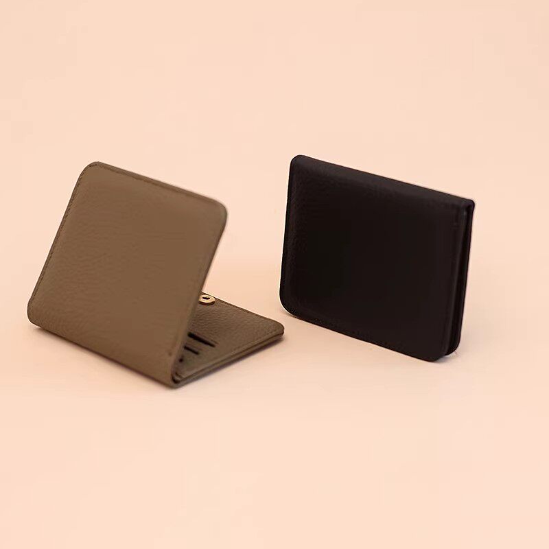 金金兔简约超薄纯色短款女士日韩风格钱包多功能真皮质感钱包男款