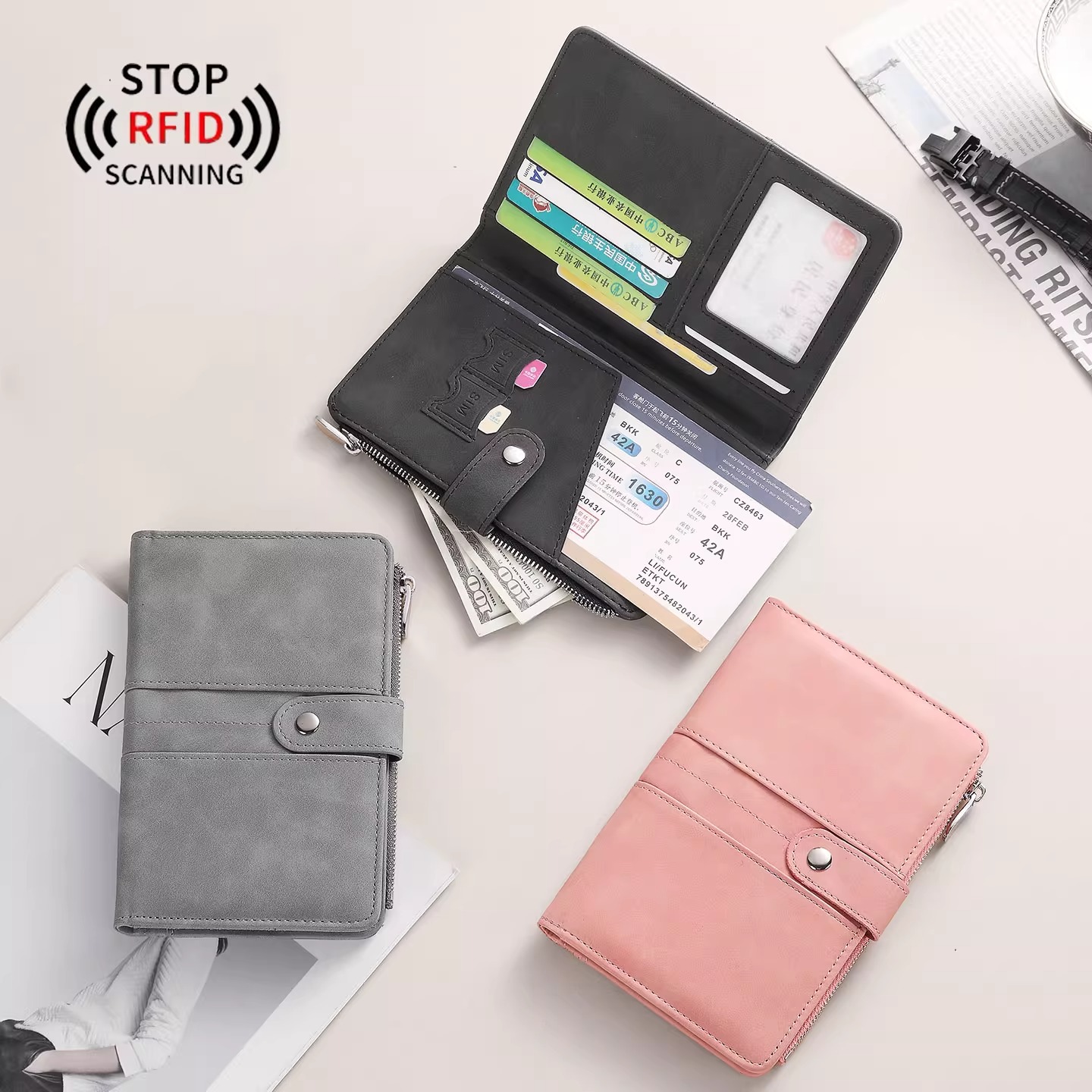 护照夹收纳钱包证件保护套