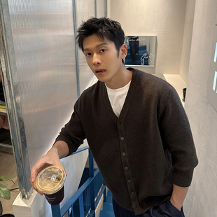 马克斯星球 基础款毛衣条纹针织衫男秋季新款韩版高级感极简休闲