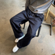 子 男秋冬韩系极简风宽松休闲裤 马克斯星球 天丝小弯刀直筒牛仔裤