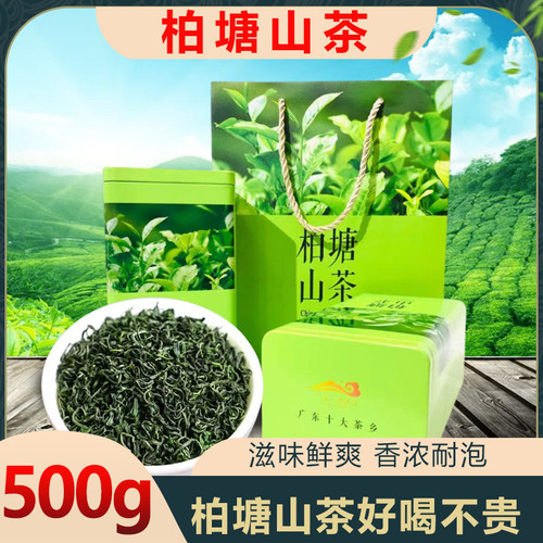 2026明前绿茶新茶惠州博罗柏塘山茶客家特产山茶手工浓香炒茶500g