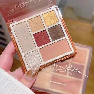 AKF眼影盘七色新款03大地色哑光亮片液体日常淡妆眼妆烟熏妆