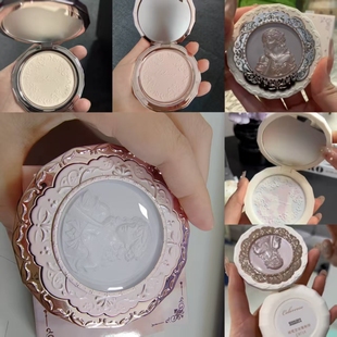 colorrose绒茸无瑕粉饼定补妆有色蜜粉多效提亮持妆锁色哑雾清透