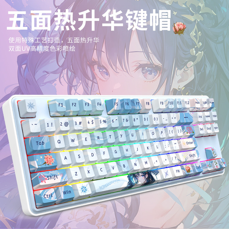 红龙KS87三模客制化机械键盘图片