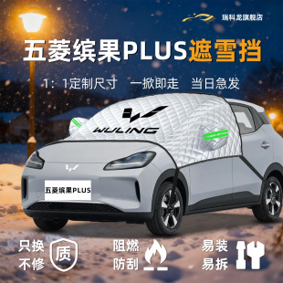 五菱缤果Plus遮雪挡专用防冻防霜防雪宾果汽车用品车衣车罩伞帘板