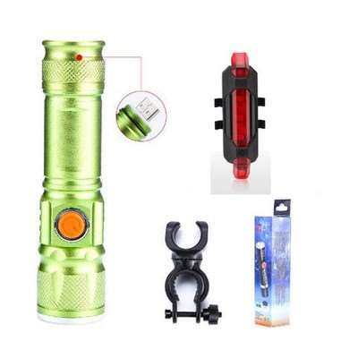 电动电瓶车车灯免接线 充电自行车灯前灯 夜驴骑水超亮骑行手电筒