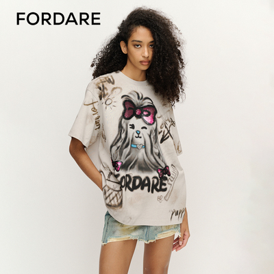 FORDARE福蝶趣味涂鸦短袖