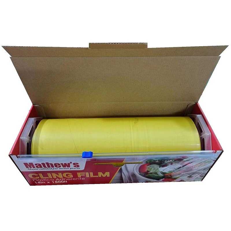 PVC透明大卷保鲜膜 家用滑刀式盒装保鲜膜食品级商超保鲜膜