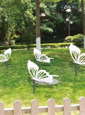 户外不锈钢蝴蝶摆件城市广场景观雕塑公园小区摆设花园装饰品直销