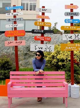 网红打卡拍照玻璃钢云朵秋千座椅雕塑指示牌大提琴爱心装饰品摆件