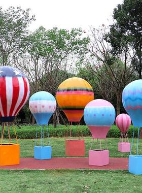 玻璃钢户外大型几何气球雕塑商场广场售楼处步行街仿真棒棒糖摆件