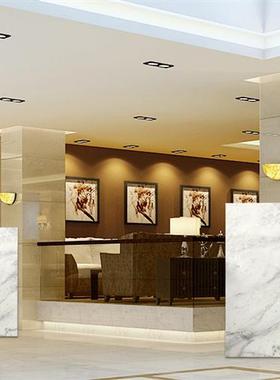 爵士白大理石摆台落地基座酒店展厅样板房艺术品摆件展示底座