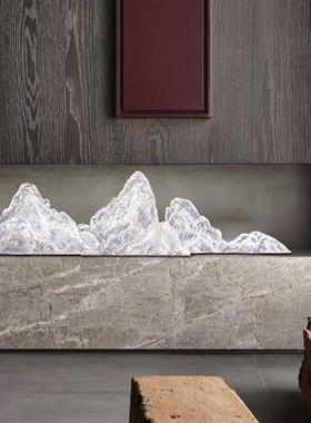 透明树脂假山落地摆件酒店景观装饰艺术品别墅玄关售楼处大型雕塑