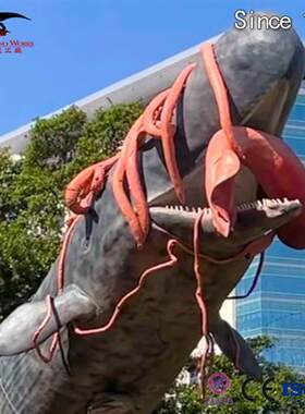 海洋仿真生物巨型抹香鲸海洋动物海洋馆博物馆美陈动物厂家生产