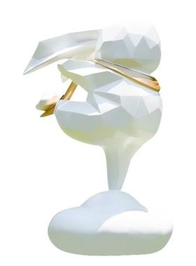 玻璃钢几何兔子雕塑户外公园园林景观售楼处抽象块面大型动物摆件