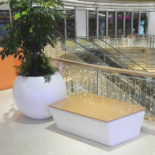 玻璃钢时尚简约商场落地花盆座椅组合户外装饰机场酒店圆形大花盆,商业/办公家具,排椅系列,淘宝优惠券,粉丝福利购,淘宝优惠卷