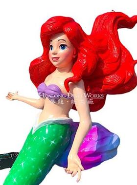 卡通美人鱼摆件微景观装饰工艺品儿童乐园商场美陈摆件五一节庆