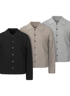 paris style羊毛华夫格row风静奢针织开衫上衣春秋毛衣外套男女