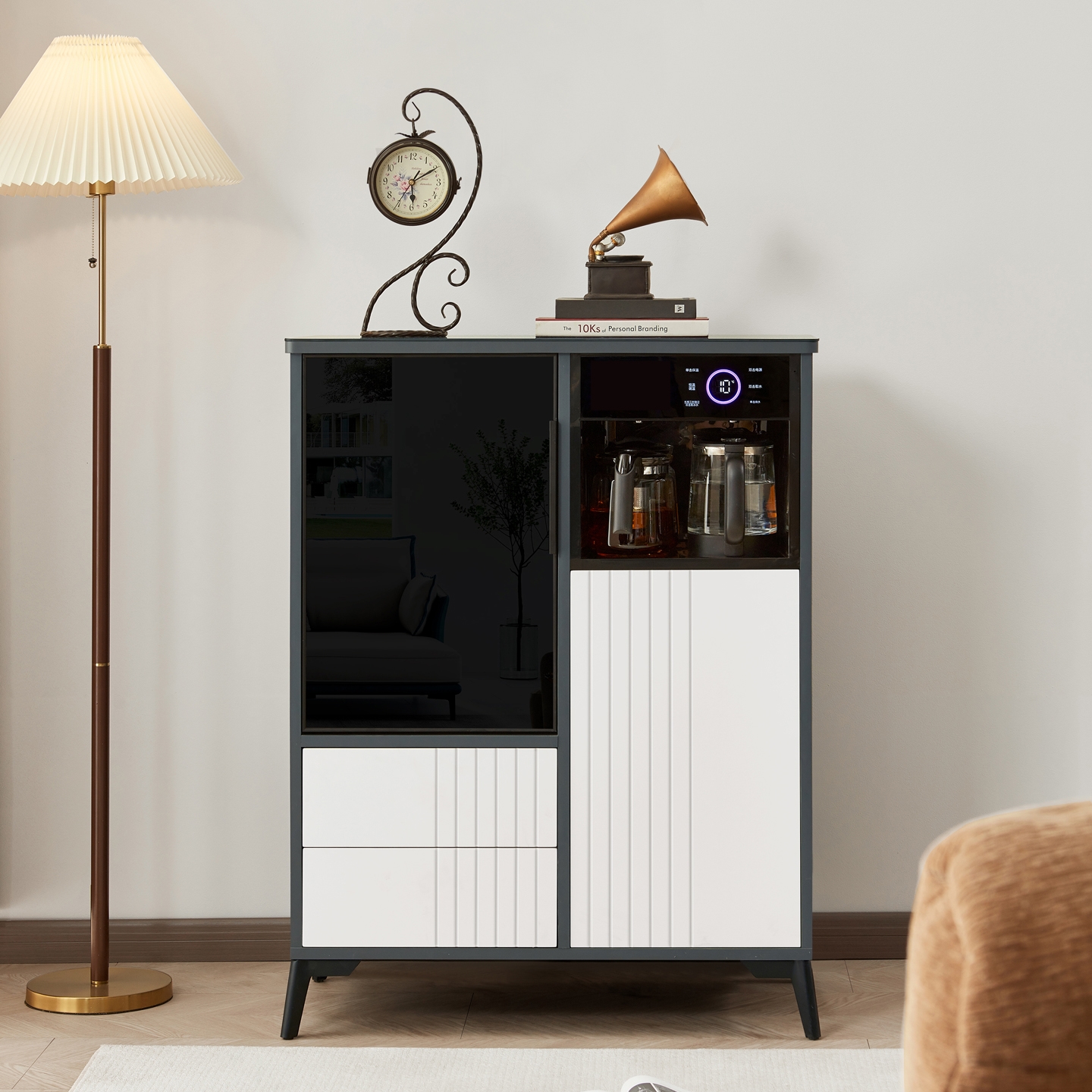 实木茶吧机家用轻奢全自动一体嵌