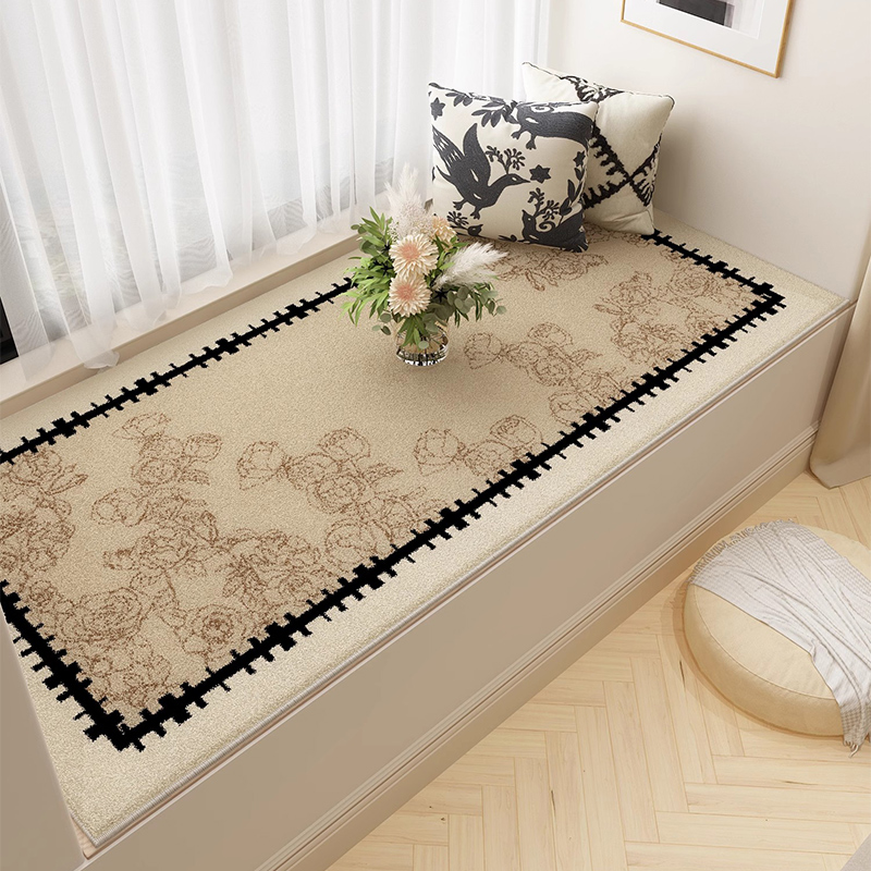 2025新款轻奢高级感好打理飘窗垫冬季毛绒窗台垫羊羔绒耐脏阳台垫