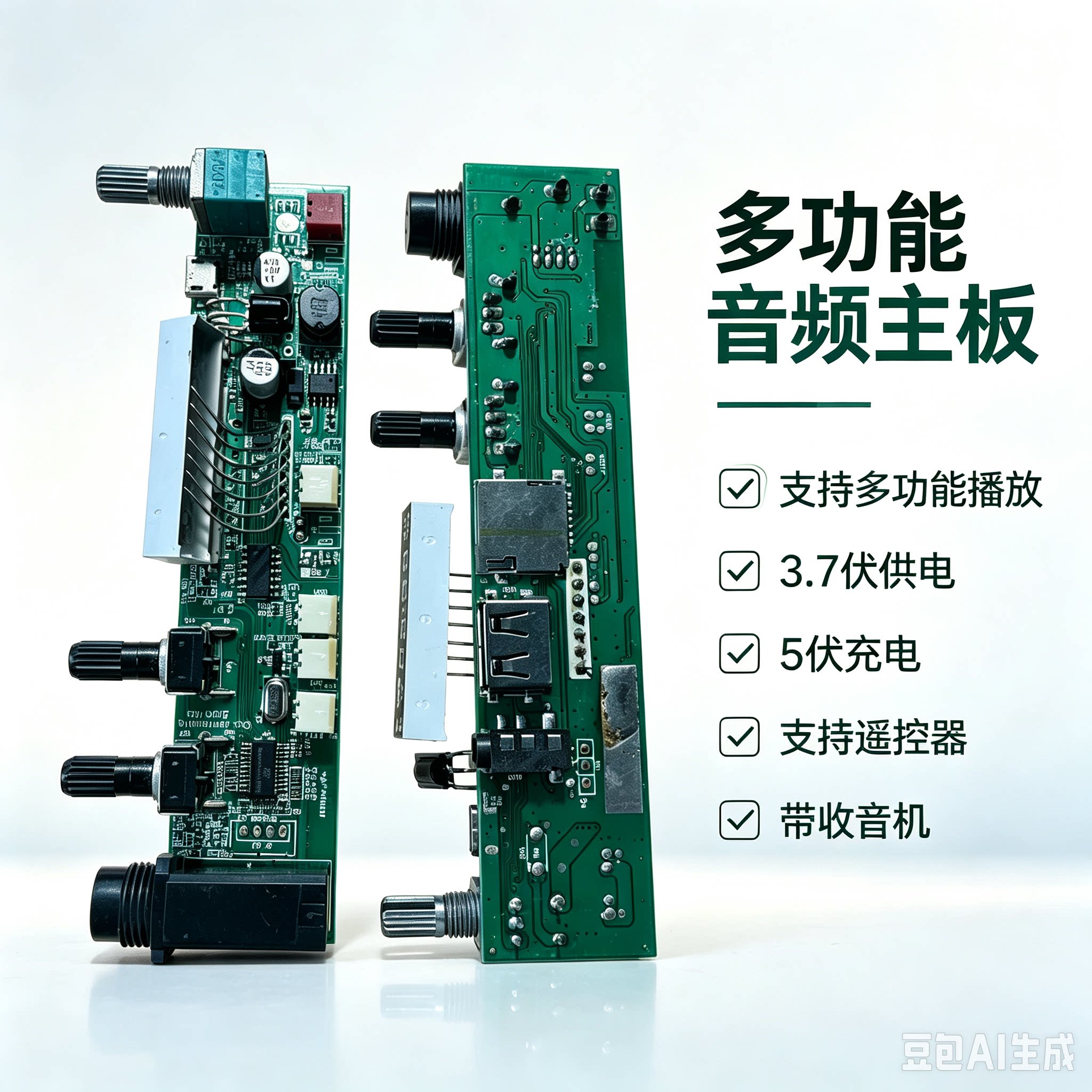 音箱主板蓝牙收音多功能输入3.7供电