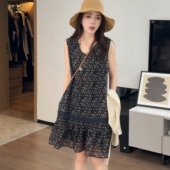 碎花无袖 连衣裙女2025夏季 新款 法式 设计感小众气质时尚 显瘦裙子潮
