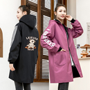 冬季 围裙定制厨房防风工作服女护衣大褂外套 加绒加厚罩衣家用长袖