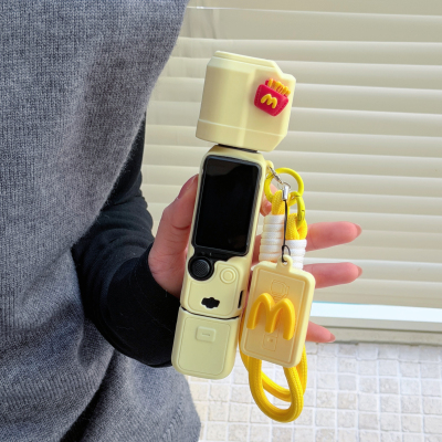 适用大疆OsmoPocket 3保护套云台相机壳硅胶套保护壳防摔挂绳创意