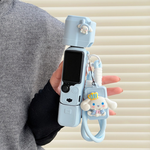 可爱玉桂狗适用大疆OsmoPocket3云台相机壳Pocket4硅胶套保护壳女